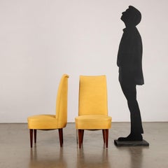 Fauteuils en bois teinté des années 50-60