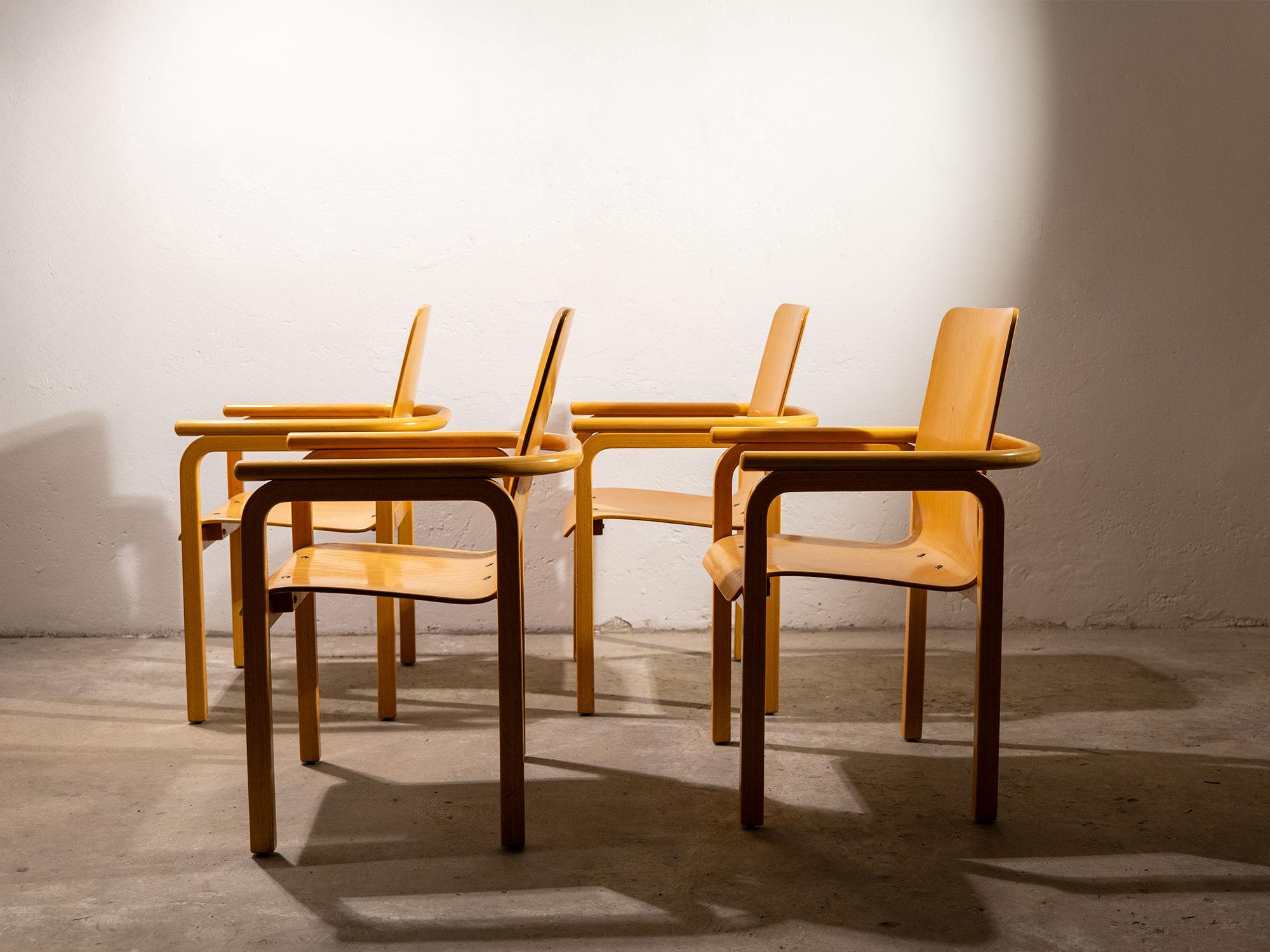 Poltroncine in legno - anni '80 In Good Condition For Sale In Fidenza, IT