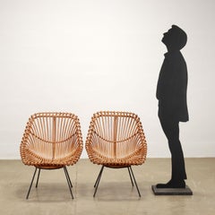 Poltroncine in Vimini Anni 60