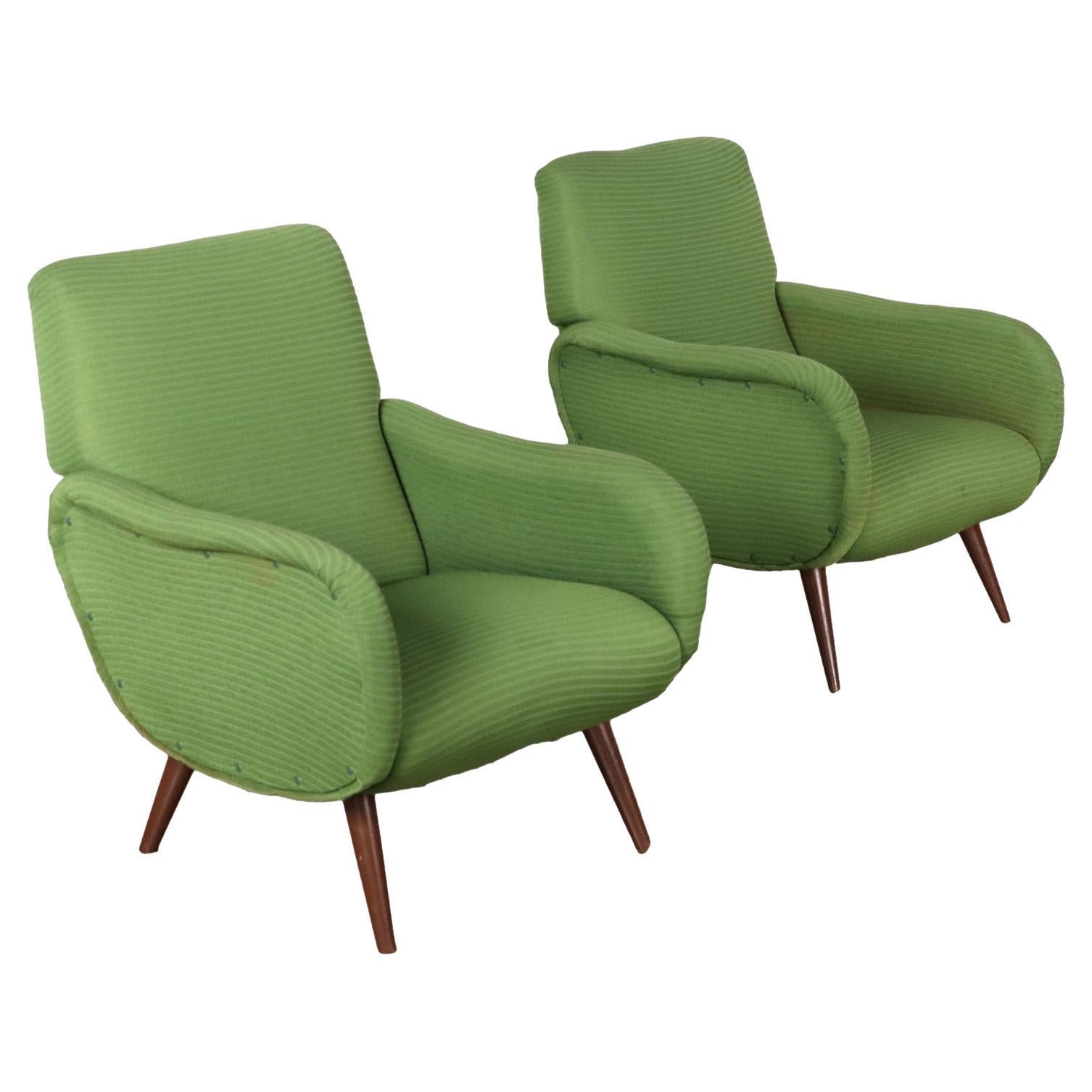 Modernmid century, set of 2 italian armchairs from the 50s60s For