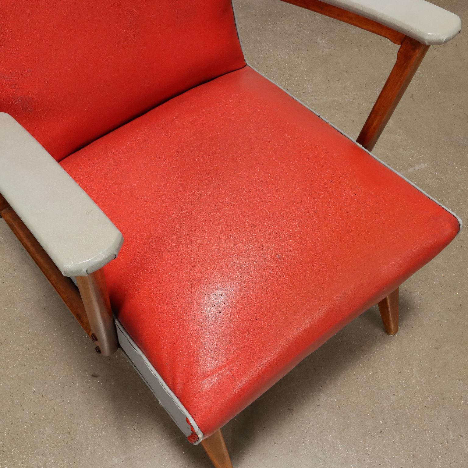 Argentine 50s Red Armchairs For Sale 1