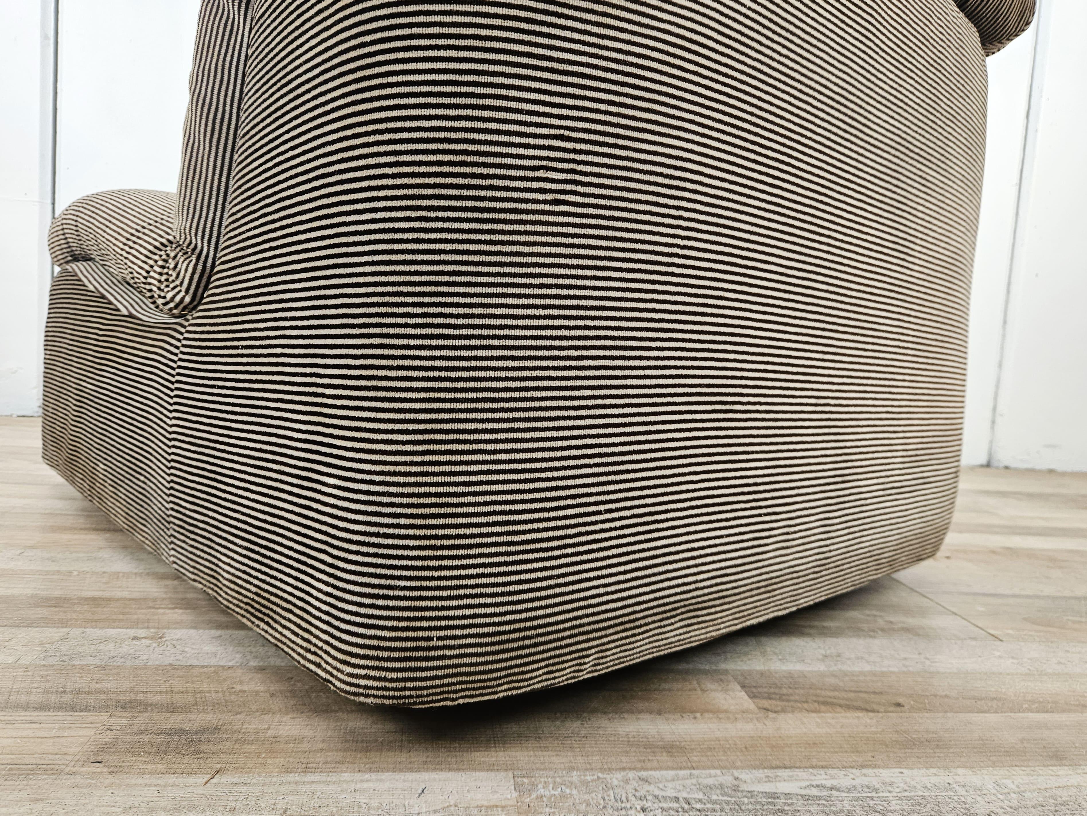 Fauteuils sectionnels italiens en tissu rayé de 1970 en vente 10