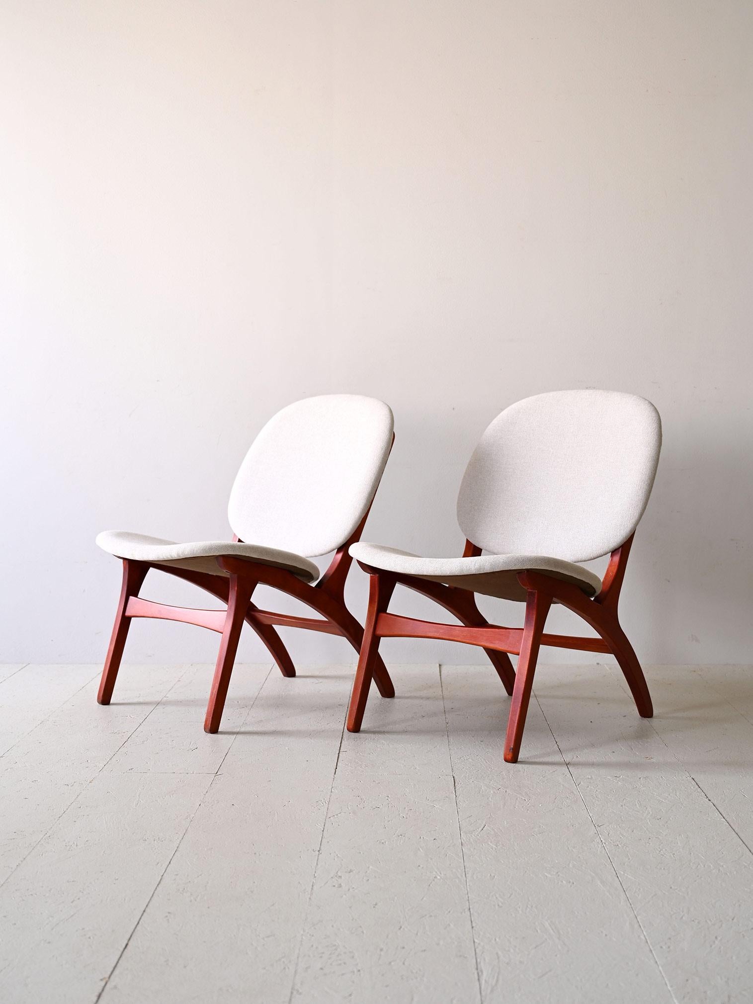 Armchairs designed by Carl Edward Matthes In Good Condition For Sale In Brescia, IT