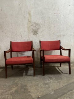Ico Parisi Armchairs for Cassina (Attributed) - Elegant Mahogany, Mid-Centu Design