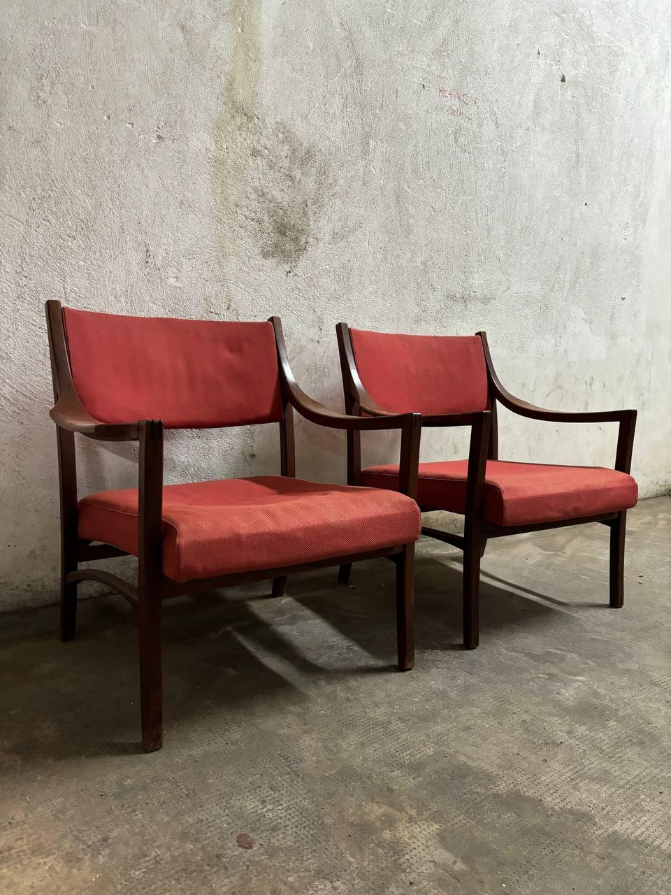 Fauteuils Ico Parisi pour Cassina (Attribué) - Acajou élégant, design du milieu du siècle en vente 1