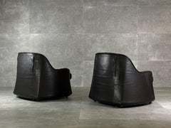 Poltrone en pelle originale «iprea » di Afra e Tobia Scarpa, Cassina, 1970, 2