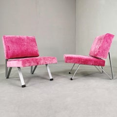 Vintage velvet armchairs 1960s