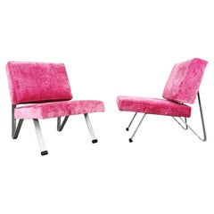 Vintage velvet armchairs 1960s