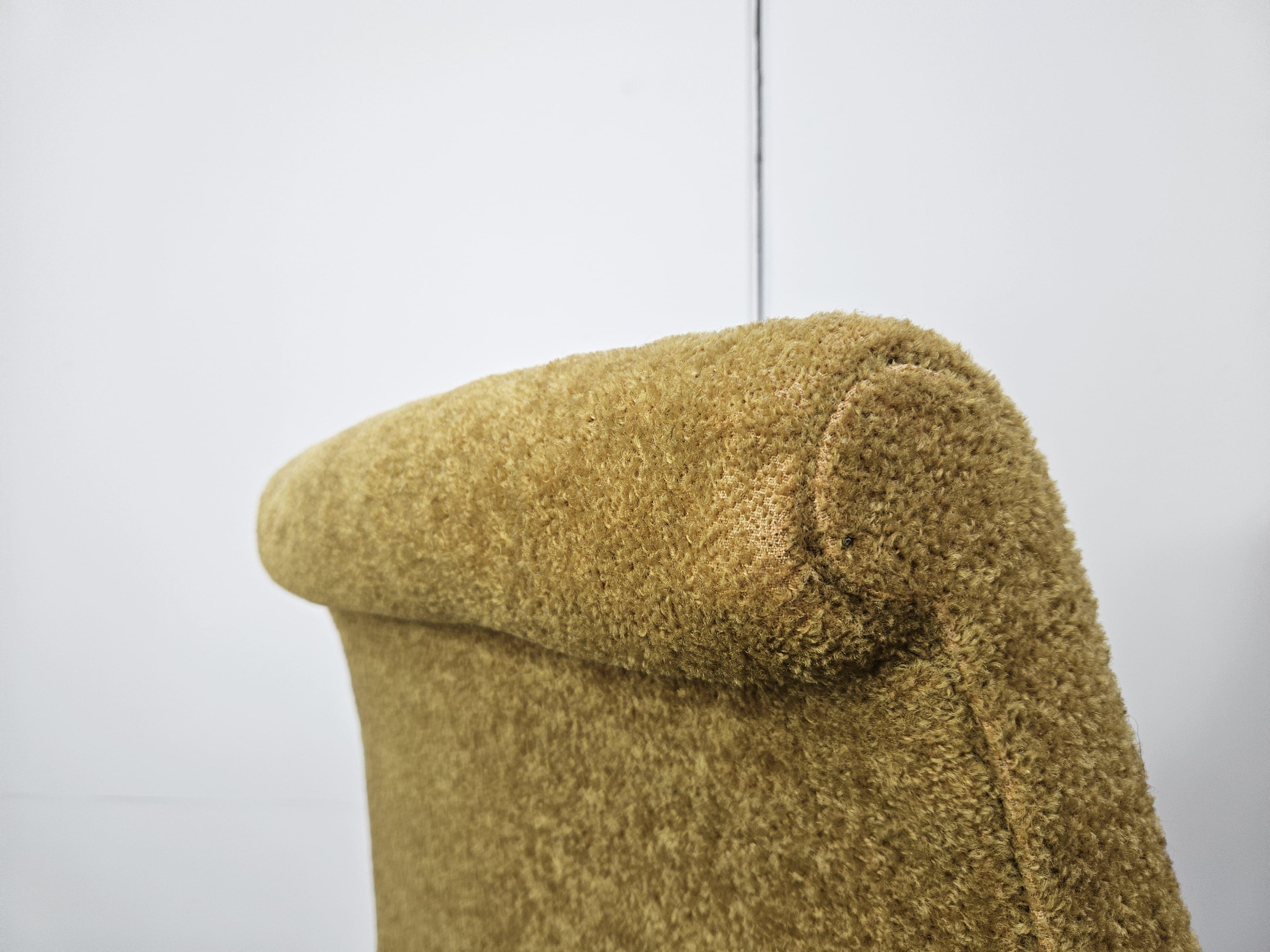 Poltrone Mid Century in stoffa con piedi in ferro e legno, 1960 im Angebot 8