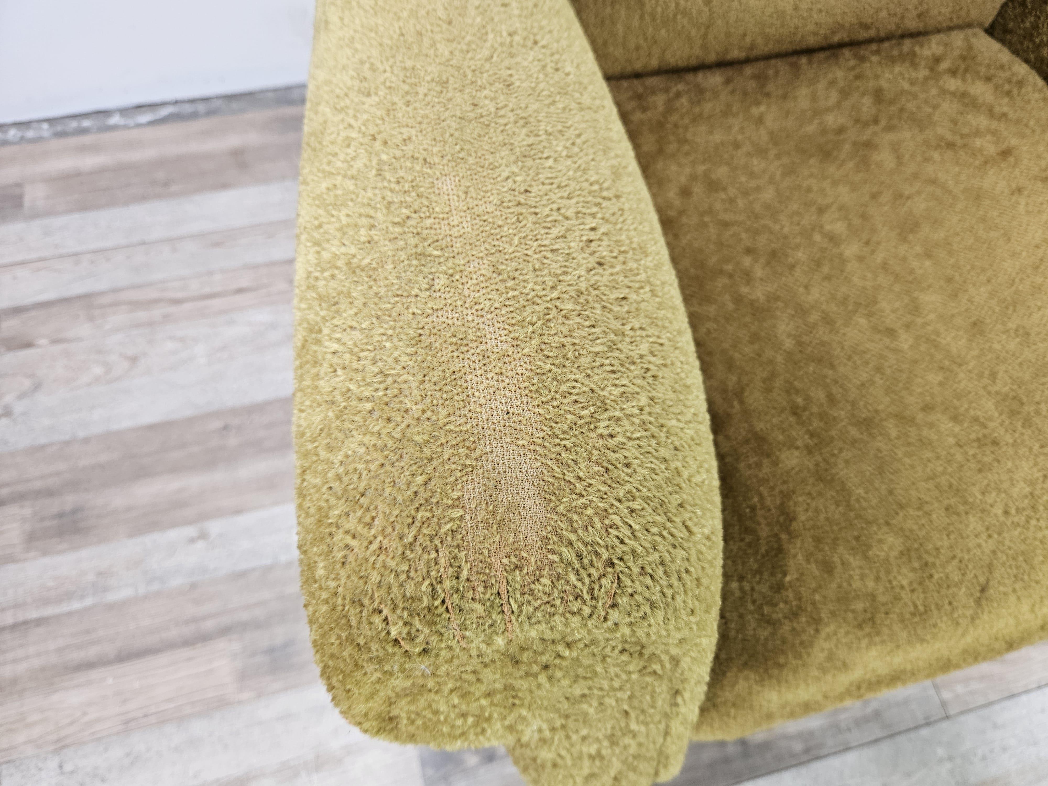 Poltrone Mid Century in stoffa con piedi in ferro e legno, 1960 im Angebot 2