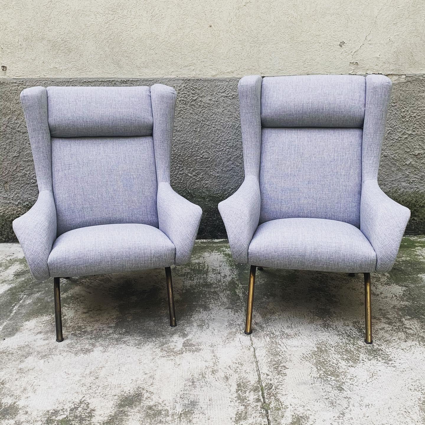 Mid-Century Modern Armchairs in the Style of Marco Zanuso - Repainted to New - 1950s, Set of 2 For Sale