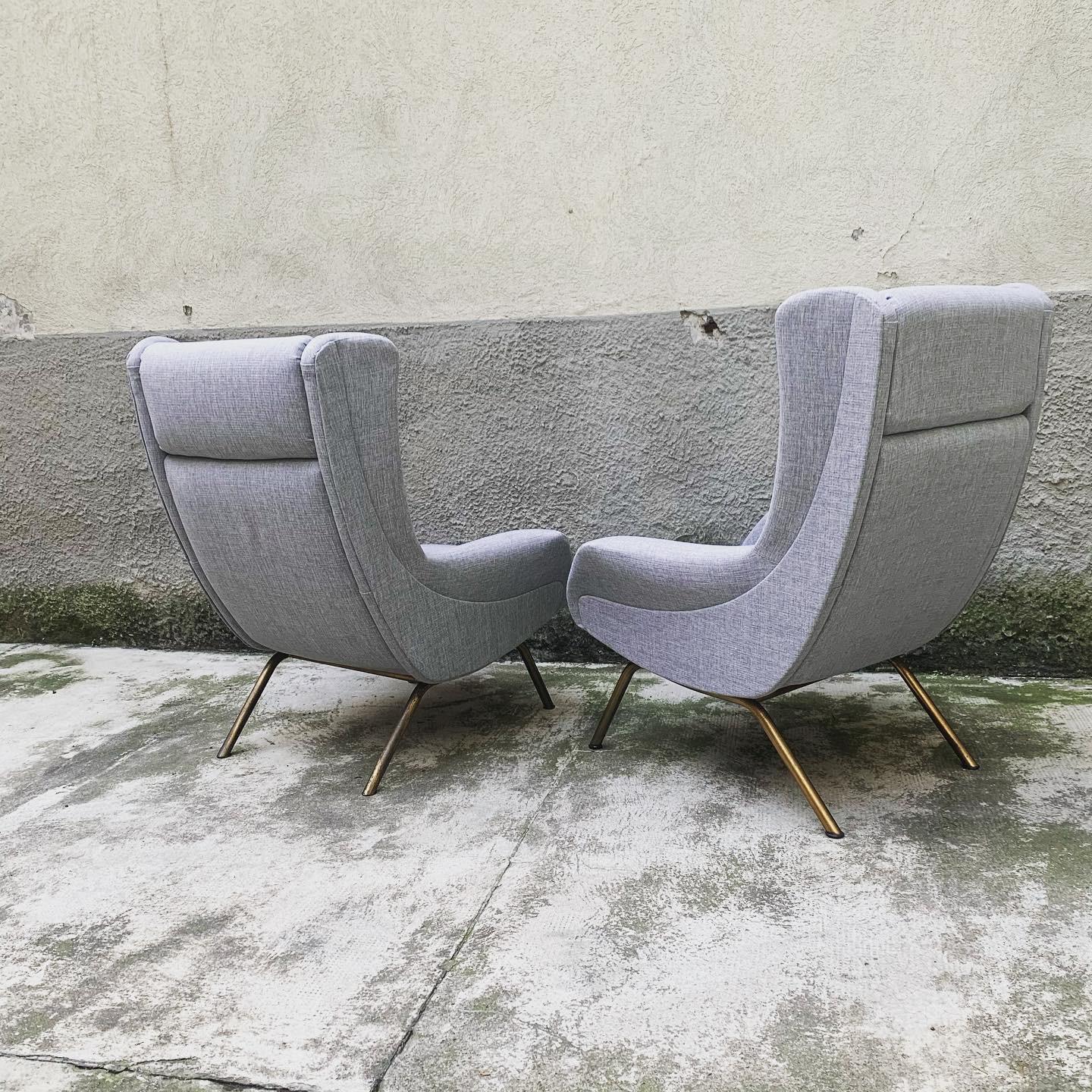 20th Century Armchairs in the Style of Marco Zanuso - Repainted to New - 1950s, Set of 2 For Sale