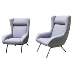 Armchairs in the Style of Marco Zanuso - Repainted to New - 1950s, Set of 2