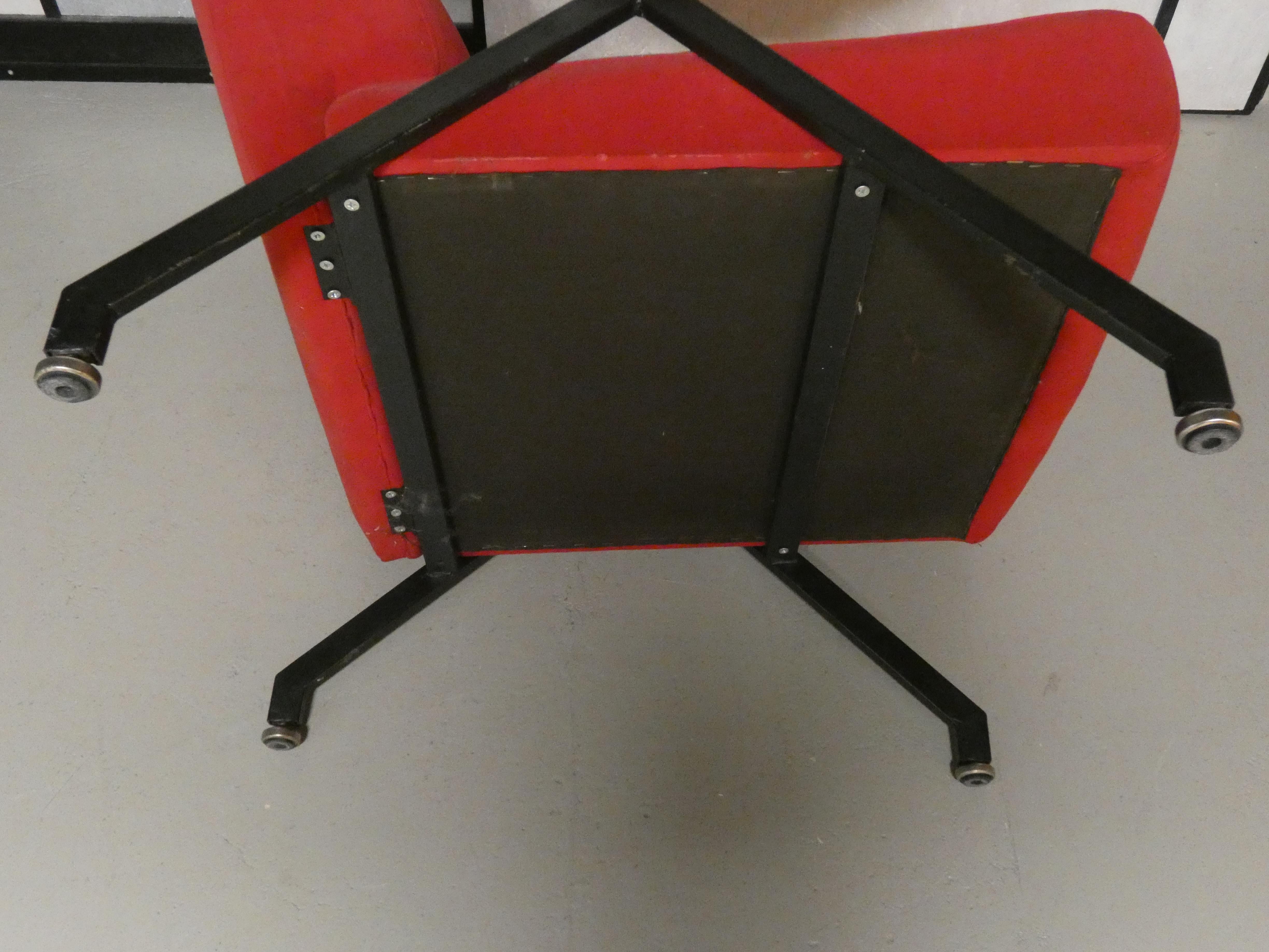 Poltrone Reclinabili in Alcantara color Porpora, Italia anni '60 en vente 2