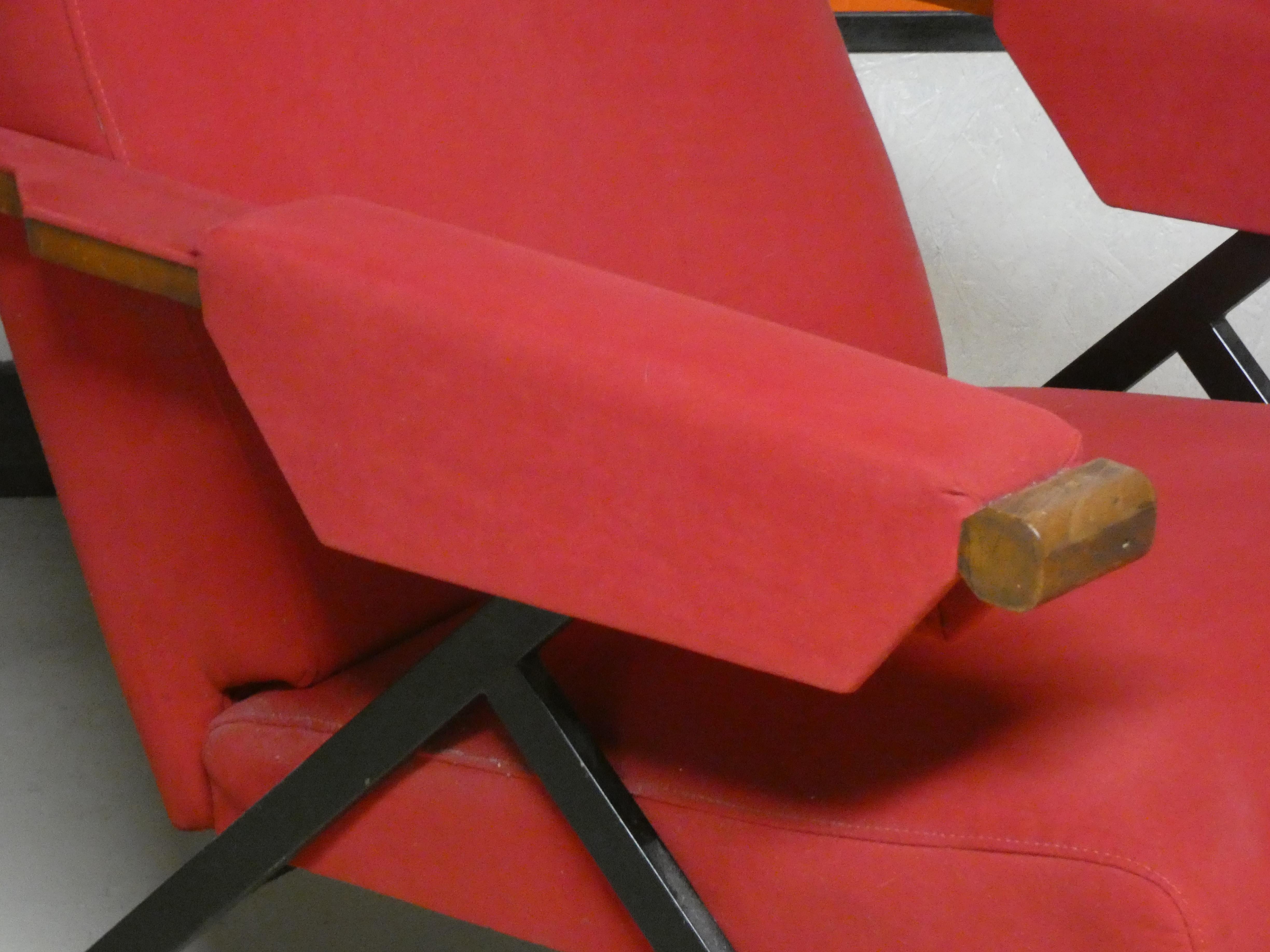 Autre Poltrone Reclinabili in Alcantara color Porpora, Italia anni '60 en vente