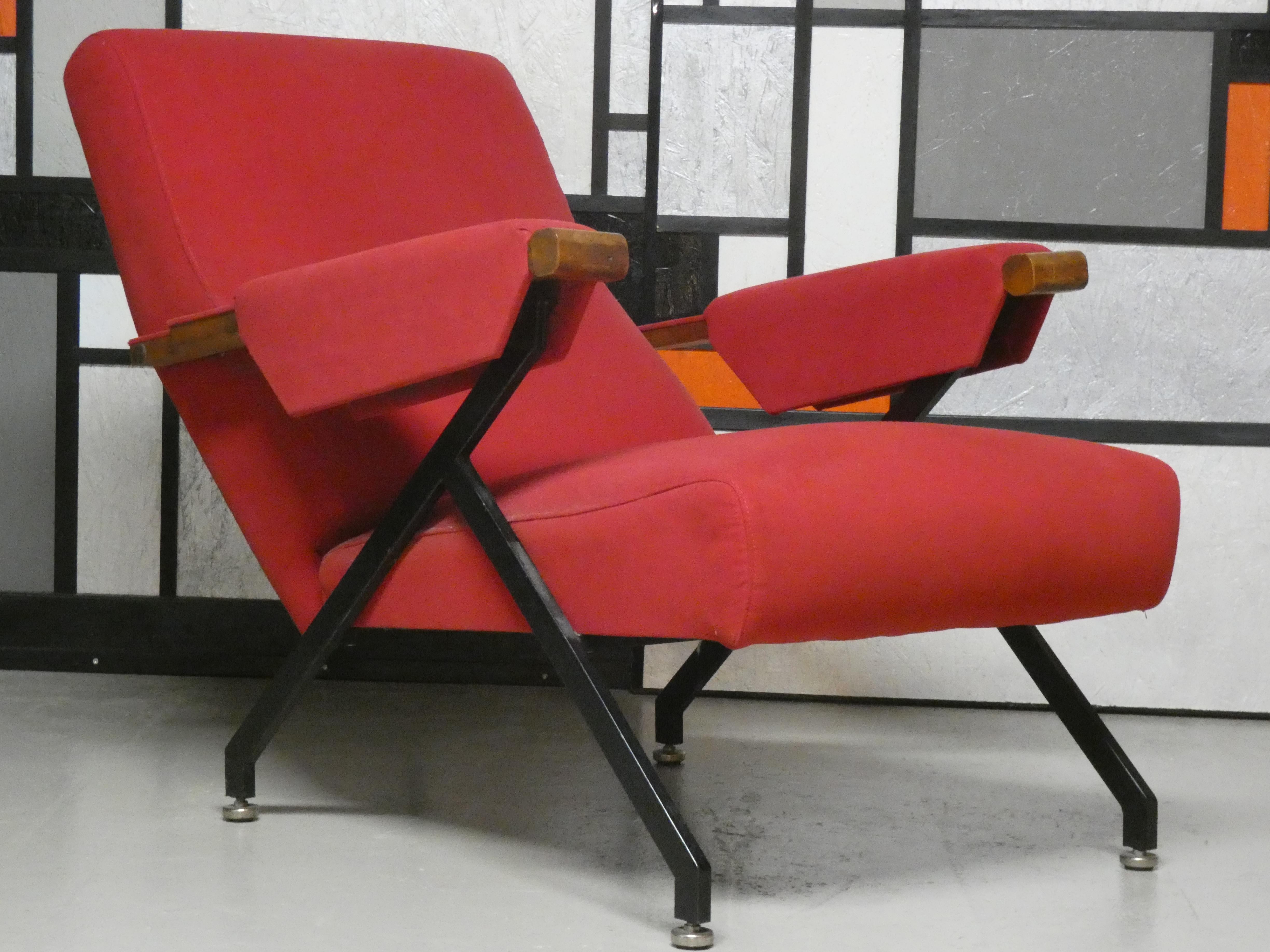 Poltrone Reclinabili in Alcantara color Porpora, Italia anni '60 en vente 1