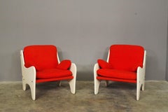 Red armchairs, 1970