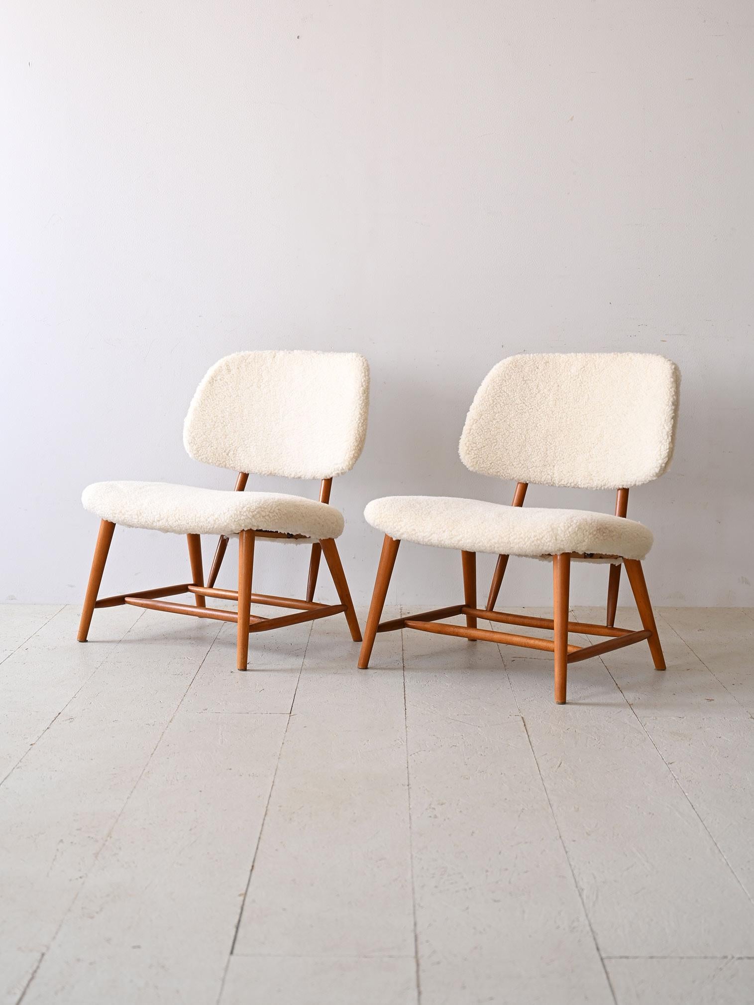 Pair of original vintage armchairs signed Alf Svensson.    
                                                                                                                                                                                             