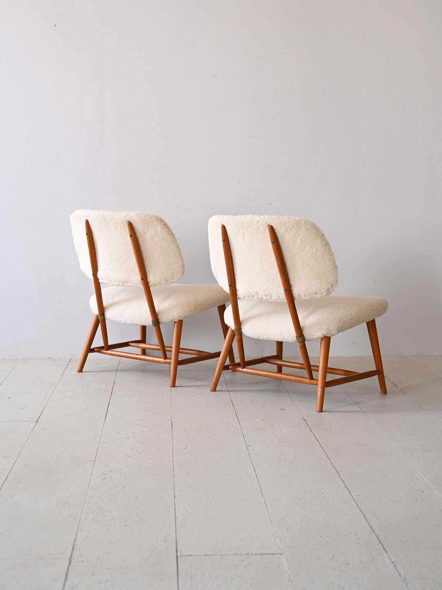 Swedish Scandinavian armchairs by Alf Svensson For Sale