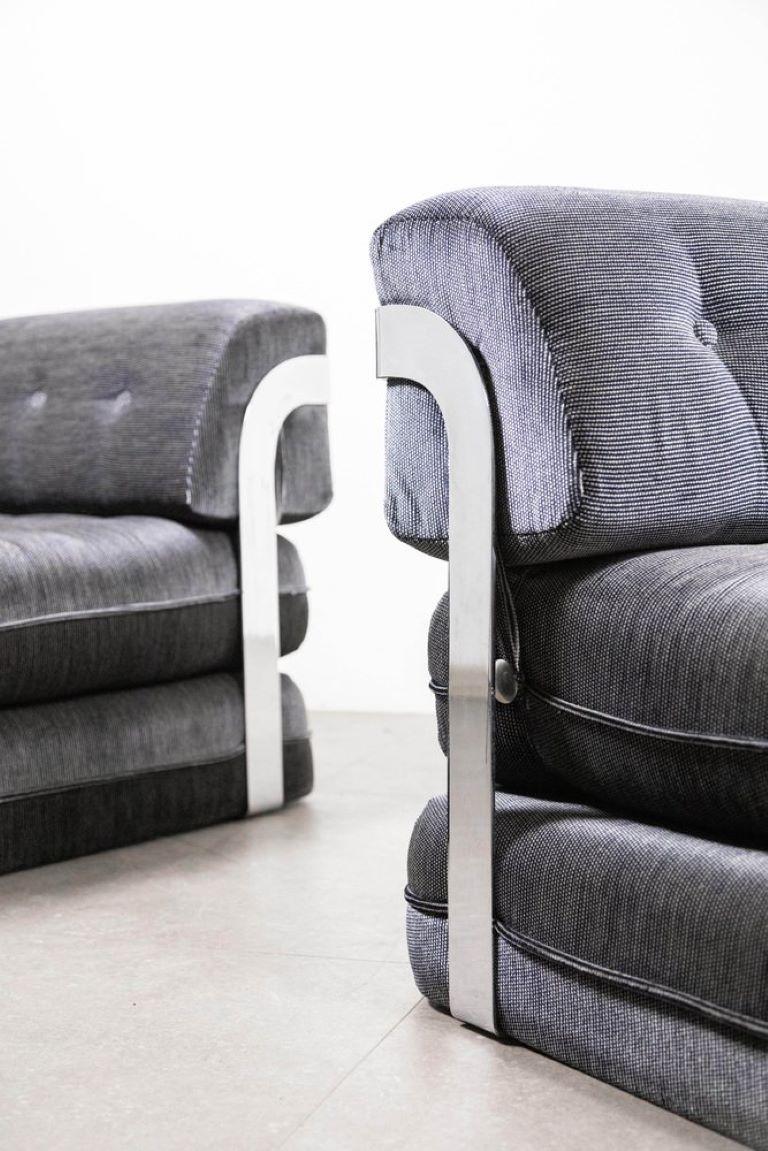 Sillones Space-Age estilo Azucena, años 70, lote de 2 Late 20th Century en venta