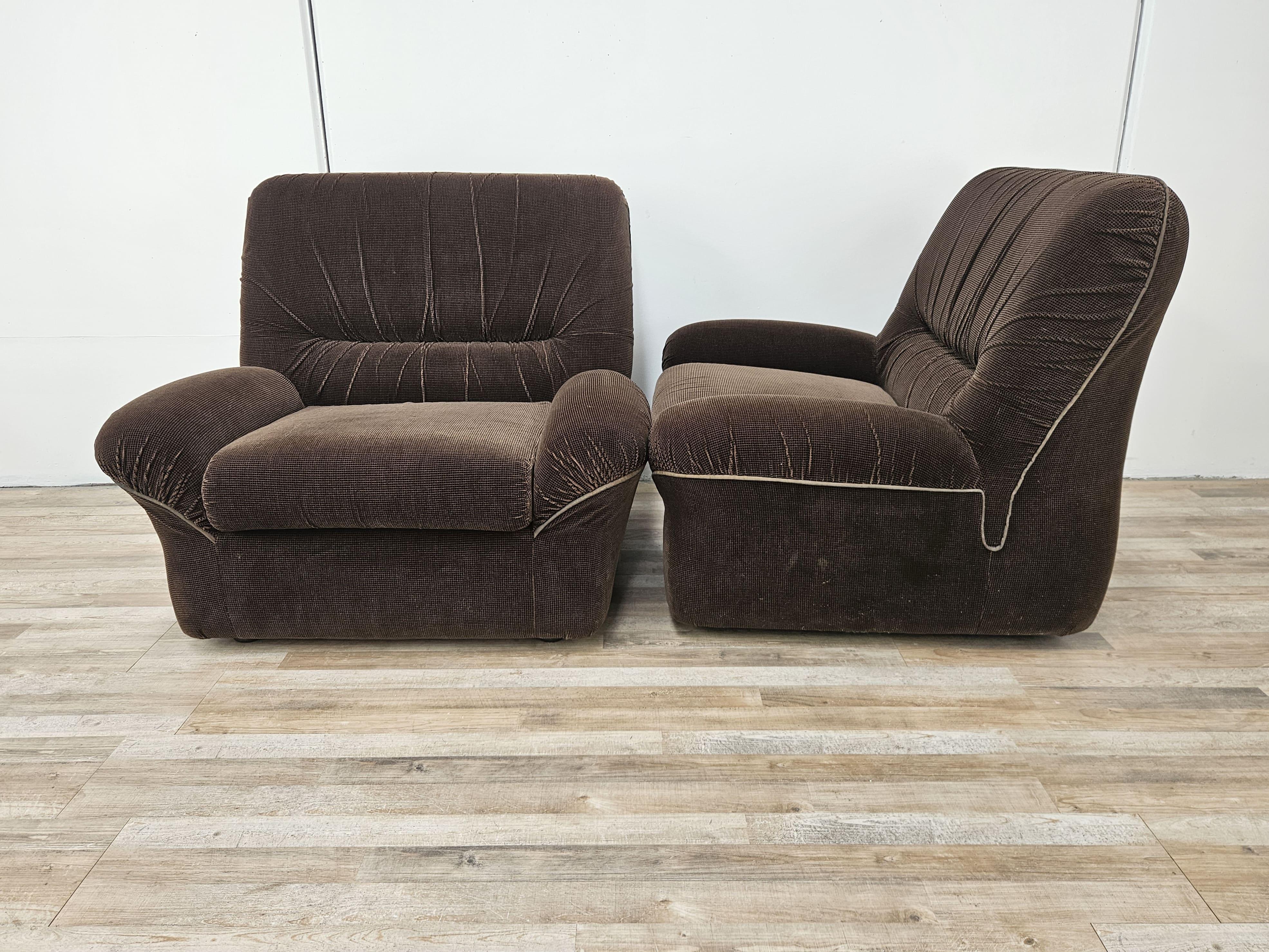 Italian Poltrone vintage anni '70 di Mimo Padova en vente