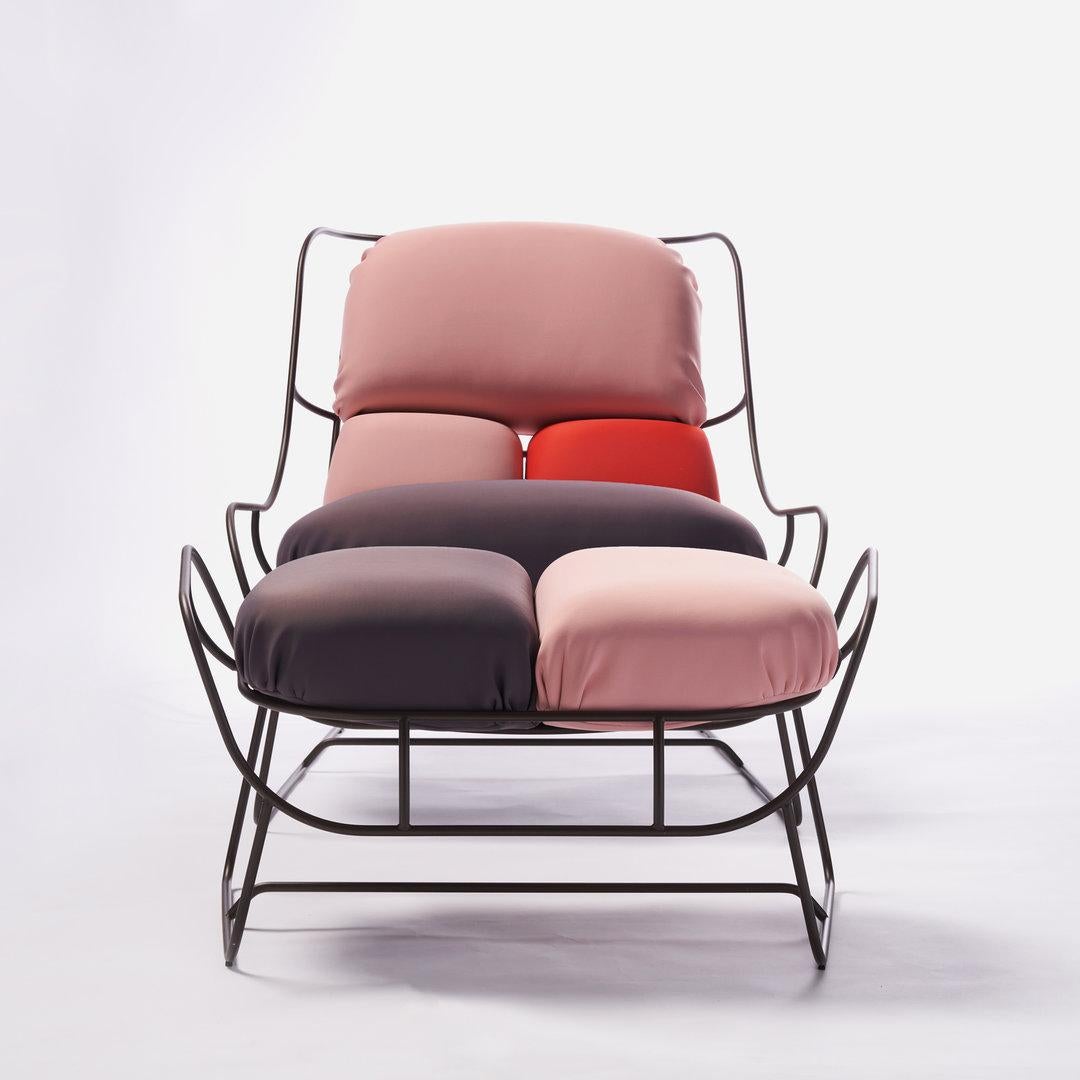 Poltronova PLASMA Sillón y reposapiés de Nigel Coates Italiano en venta