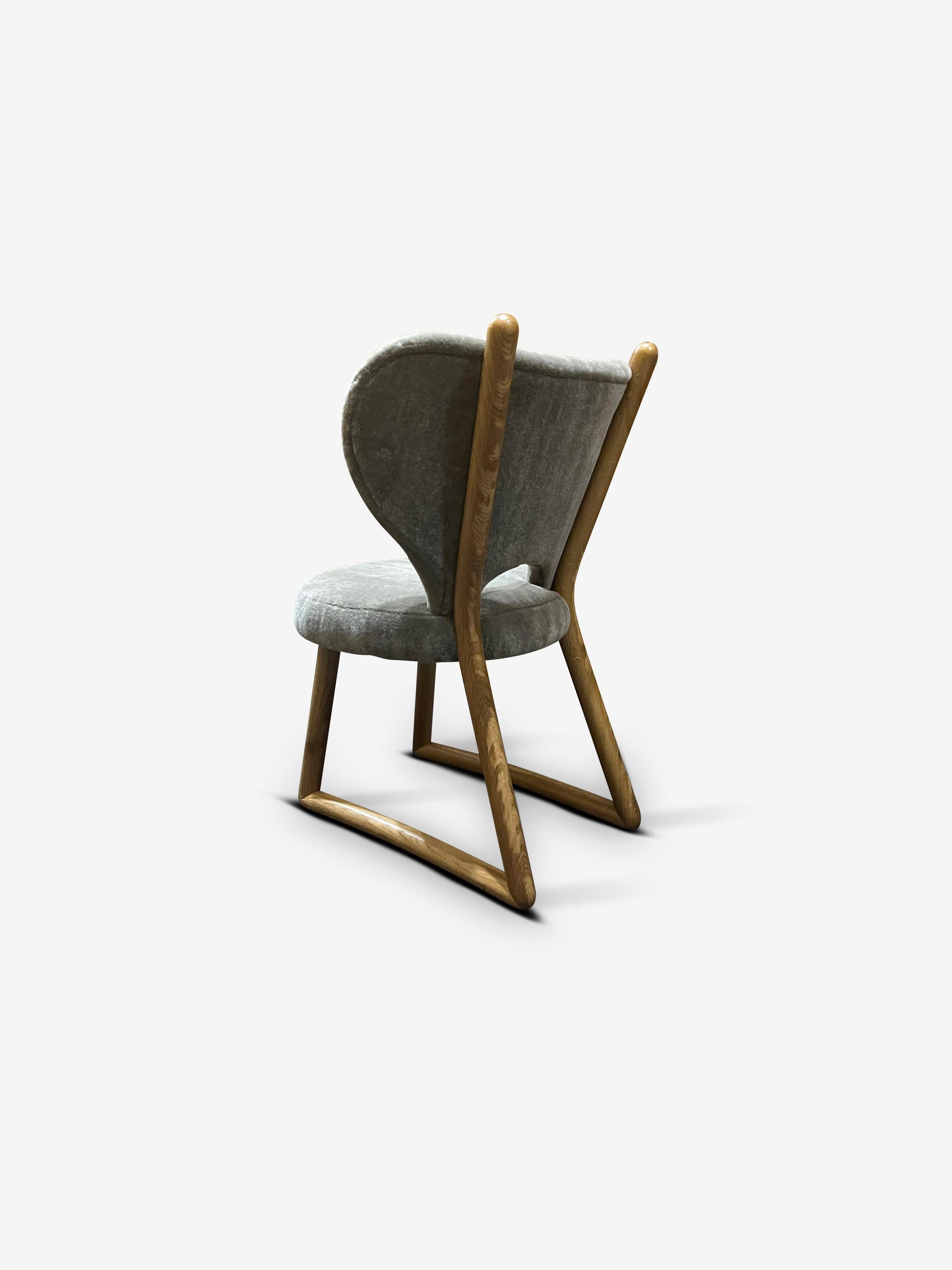 Polus 002 Chair in Ecorce Gray by Pierre Augustin Rose For Sale 1