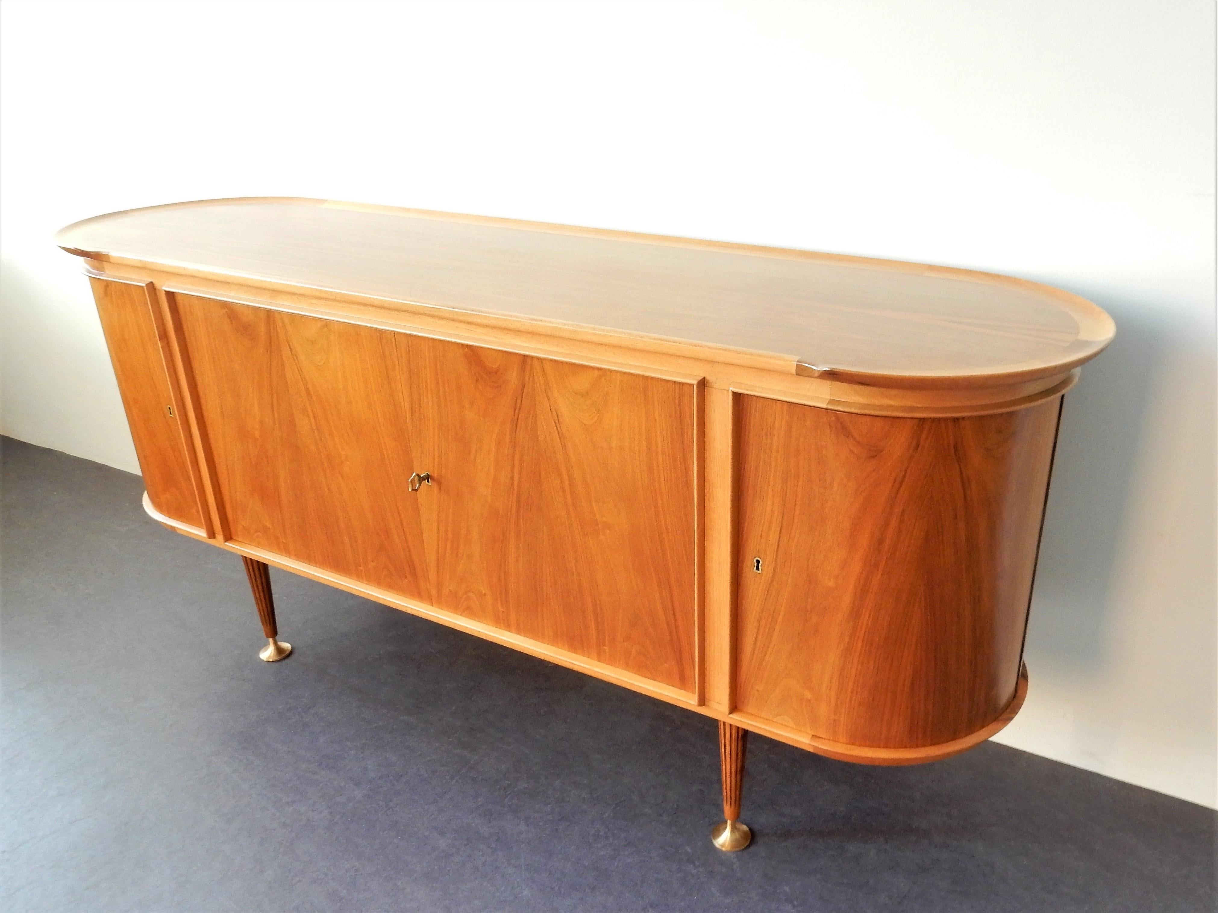 Brass 'Poly-Z' Sideboard by A.A. Patijn for Zijlstra Joure, the Netherlands, 1950s