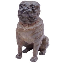 Antique Polychromatic Ceramic Bulldog, English Antiques, Late 19th Century