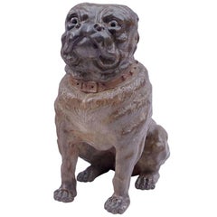 Polychromatic Ceramic Bulldog, English Antiques, Late 19th Century