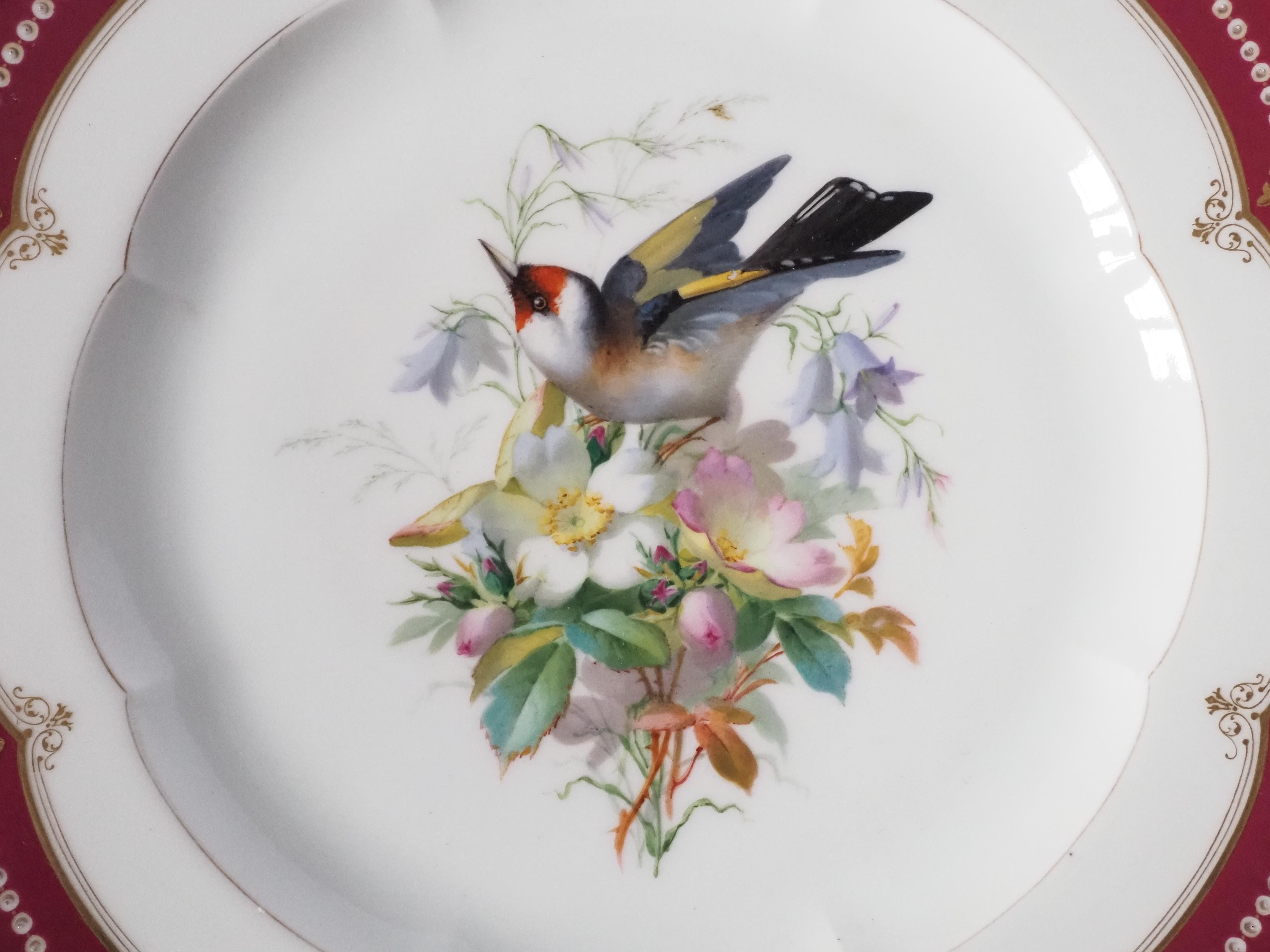 Napoleon III Polychromatic Sevres porcelain plate, mid 19th century For Sale