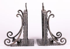 Buchstützen aus Metall mit polychromen Kacheln aus dem 18. Jahrhundert