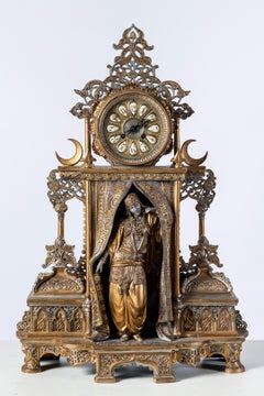 Polychrome Alloy Bronze Garniture, Orientalist Style, 1860