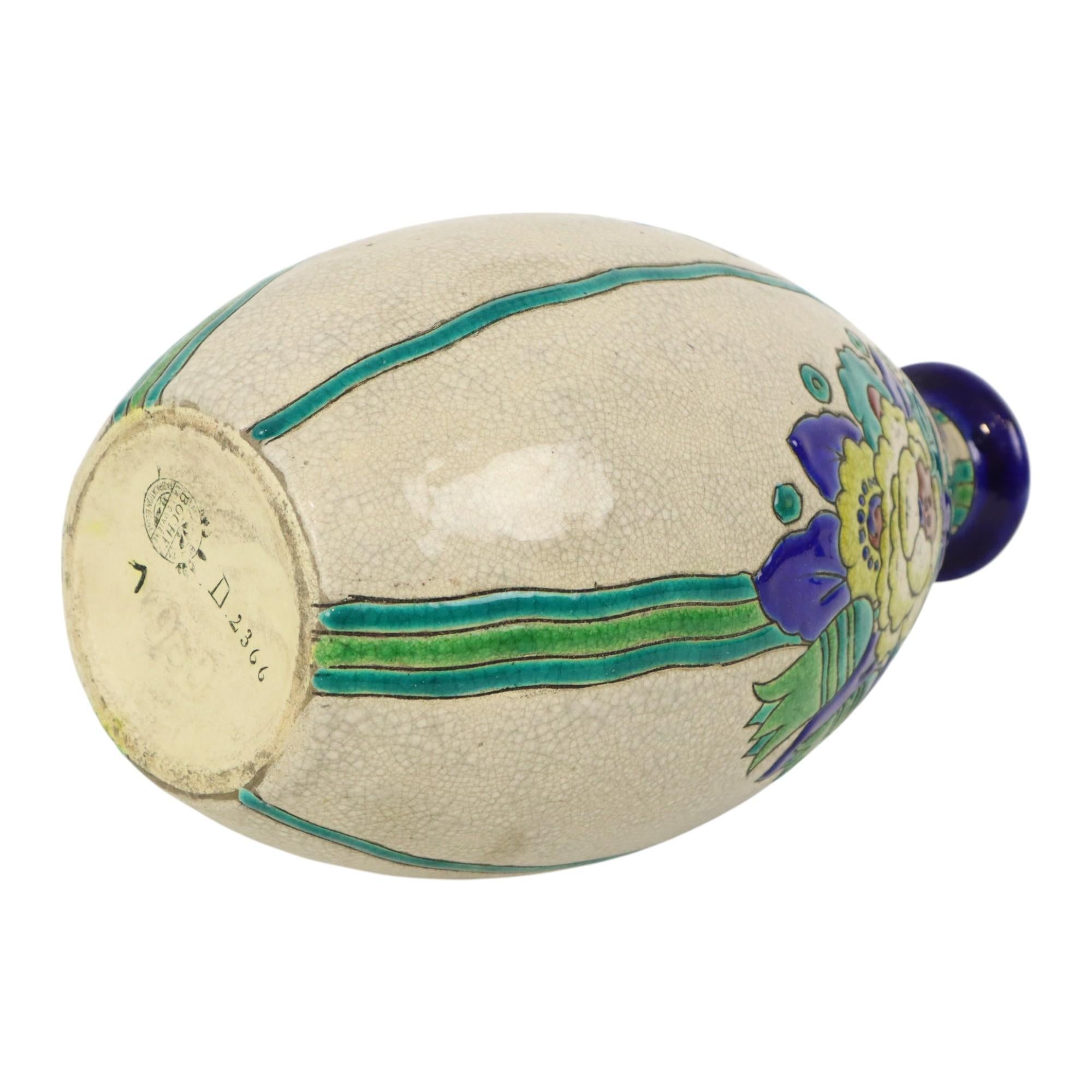 Polychrome Art Deco Vase Charles Catteau Boch Keramis D2366 For Sale 9