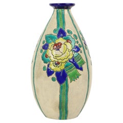 Polychrome Art Deco Vase Charles Catteau Boch Keramis D2366