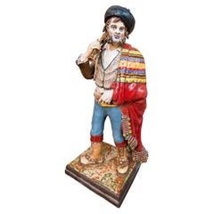 Statuetta in ceramica policroma firmata da Jiménez Mariscal