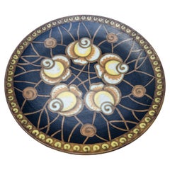 Polychrome Ceramic Plate by Charles Catteau