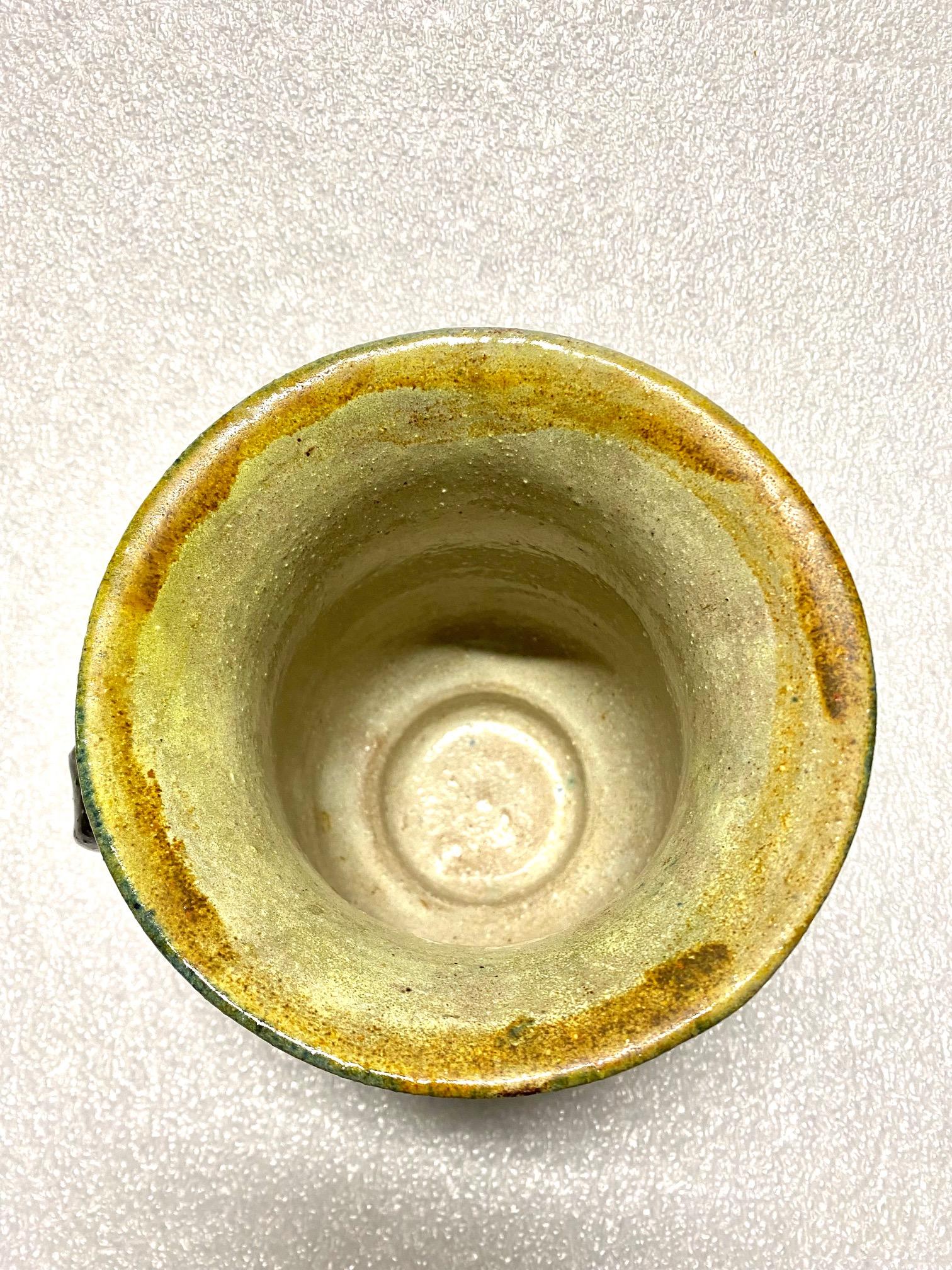 Polychrome Ceramic Vase by  Gudrun Baudisch for Wiener Werkstätte In Good Condition For Sale In Montreal, QC