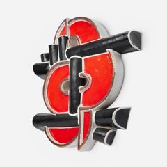 Polychrome Ceramic Wall Plaque by Ka Kwong Hui