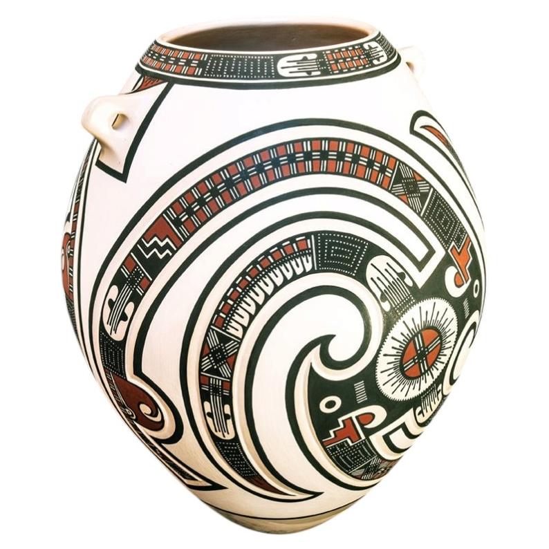 Polychrome Clay Vessel from Mata Ortiz, Chihuahua, Mexico