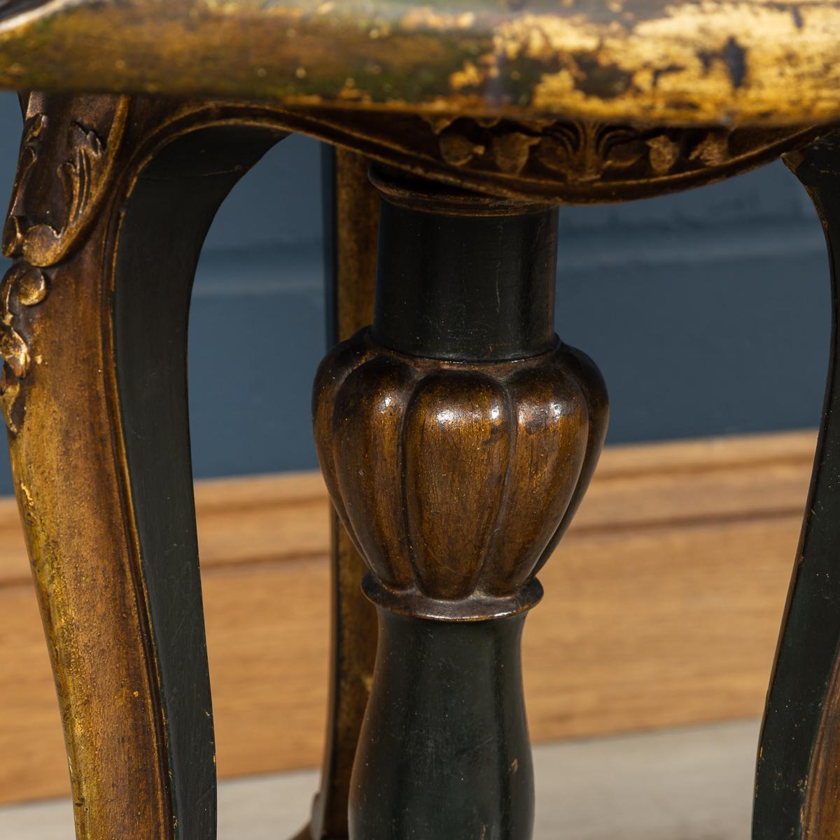 Polychrome-Decorated Grotto Piano Stool, Venice, circa 1900 8