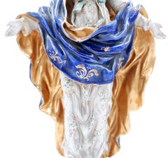 Polychrome earthenware " Assumption of Mary" by Eugenio Pattarino - 1960s
