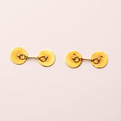 Polychrome enamel cufflinks 18ct gold