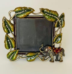 Polychrome Enamel Elephant Frame Strongwater Style