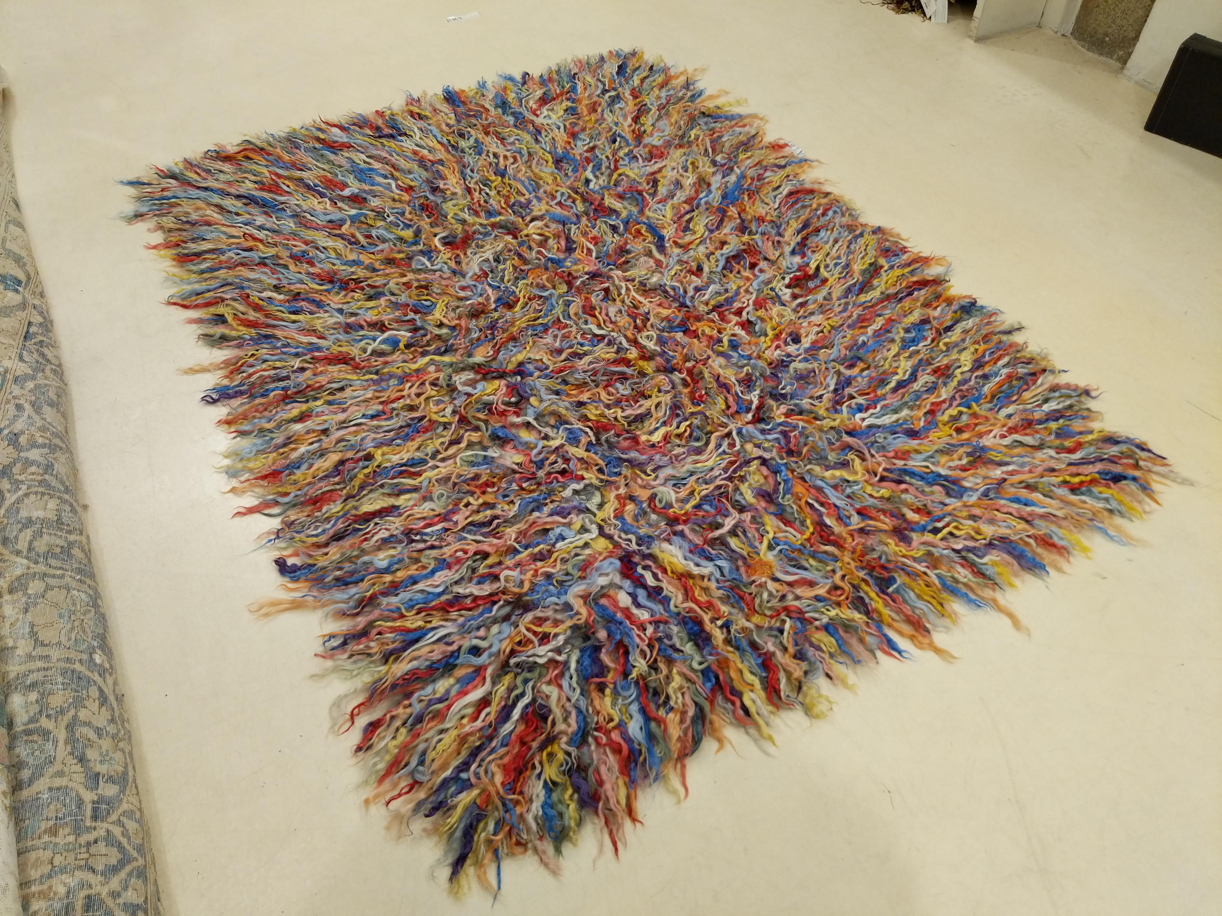 Polychrome Filikli Angora Wool Anatolian Rug Designed by Pini Leibovich 2
