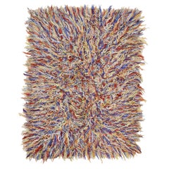 Polychrome Filikli Angora Wool Anatolian Rug Designed by Pini Leibovich