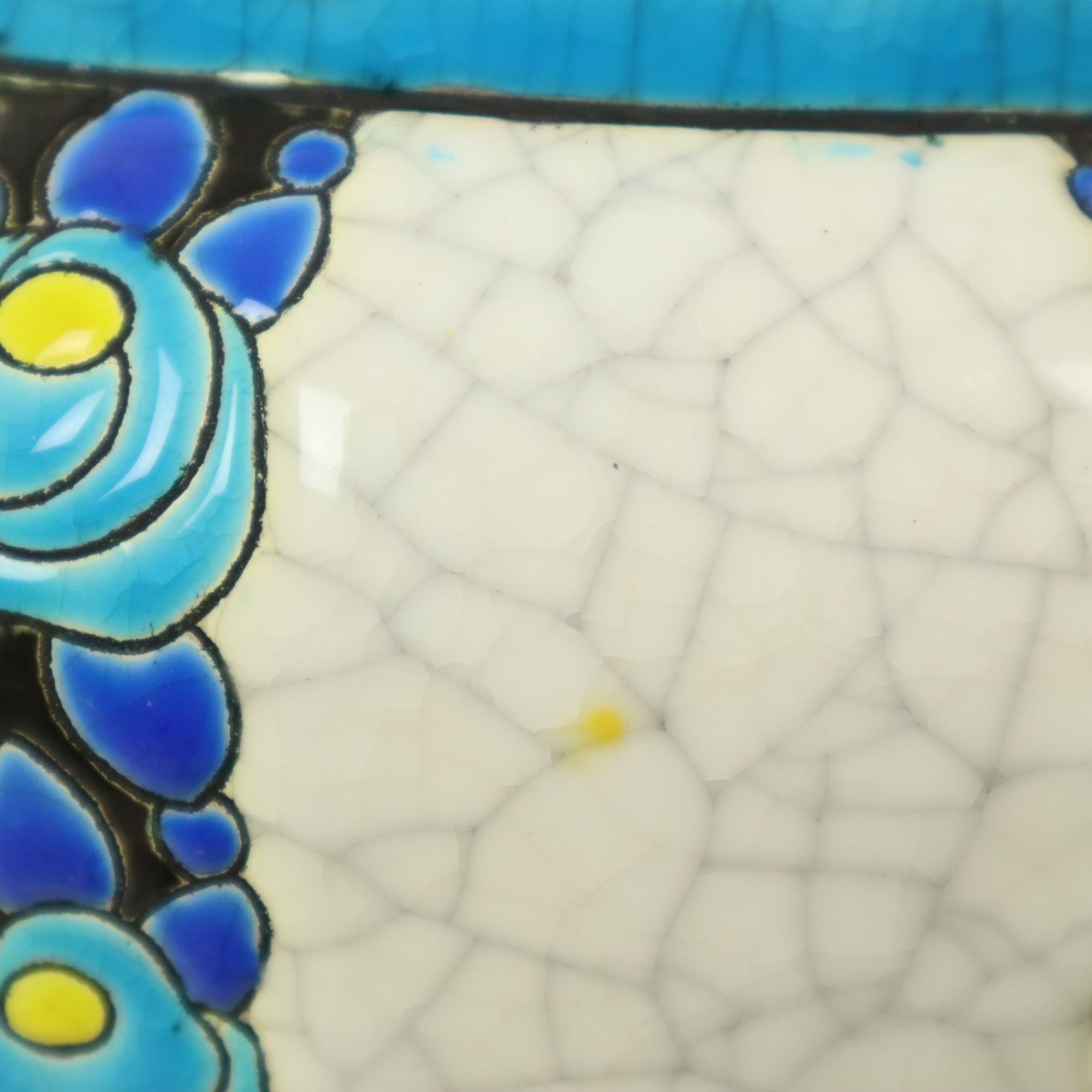 Polychrome Flower Pot Vase Catteau Boch Keramis Art Deco ca. 1922 For Sale 3