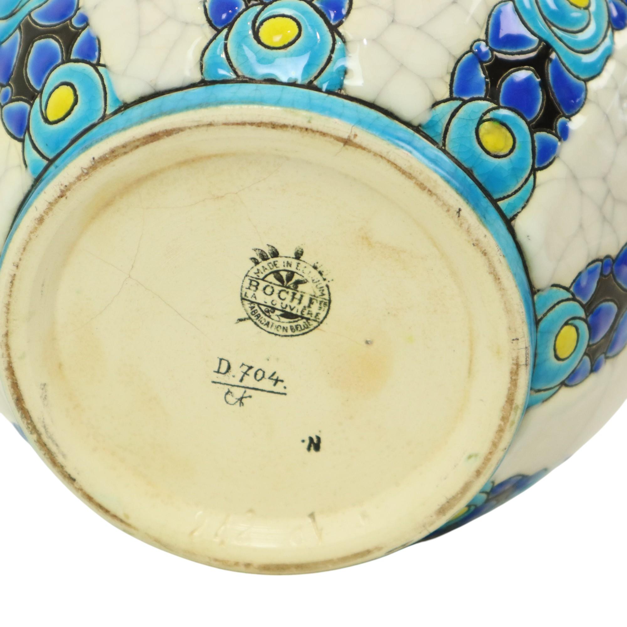 Polychrome Flower Pot Vase Catteau Boch Keramis Art Deco ca. 1922 For Sale 10