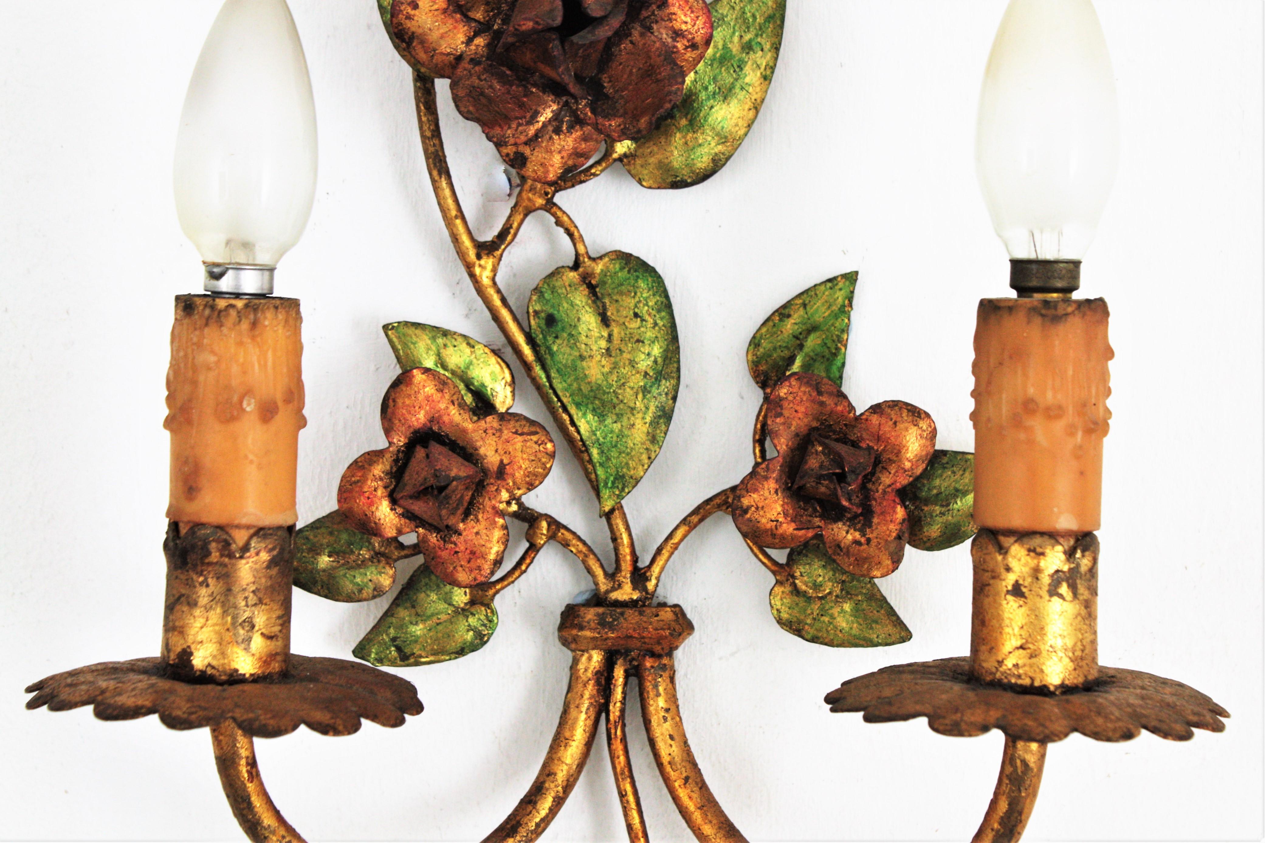 flower wall sconce