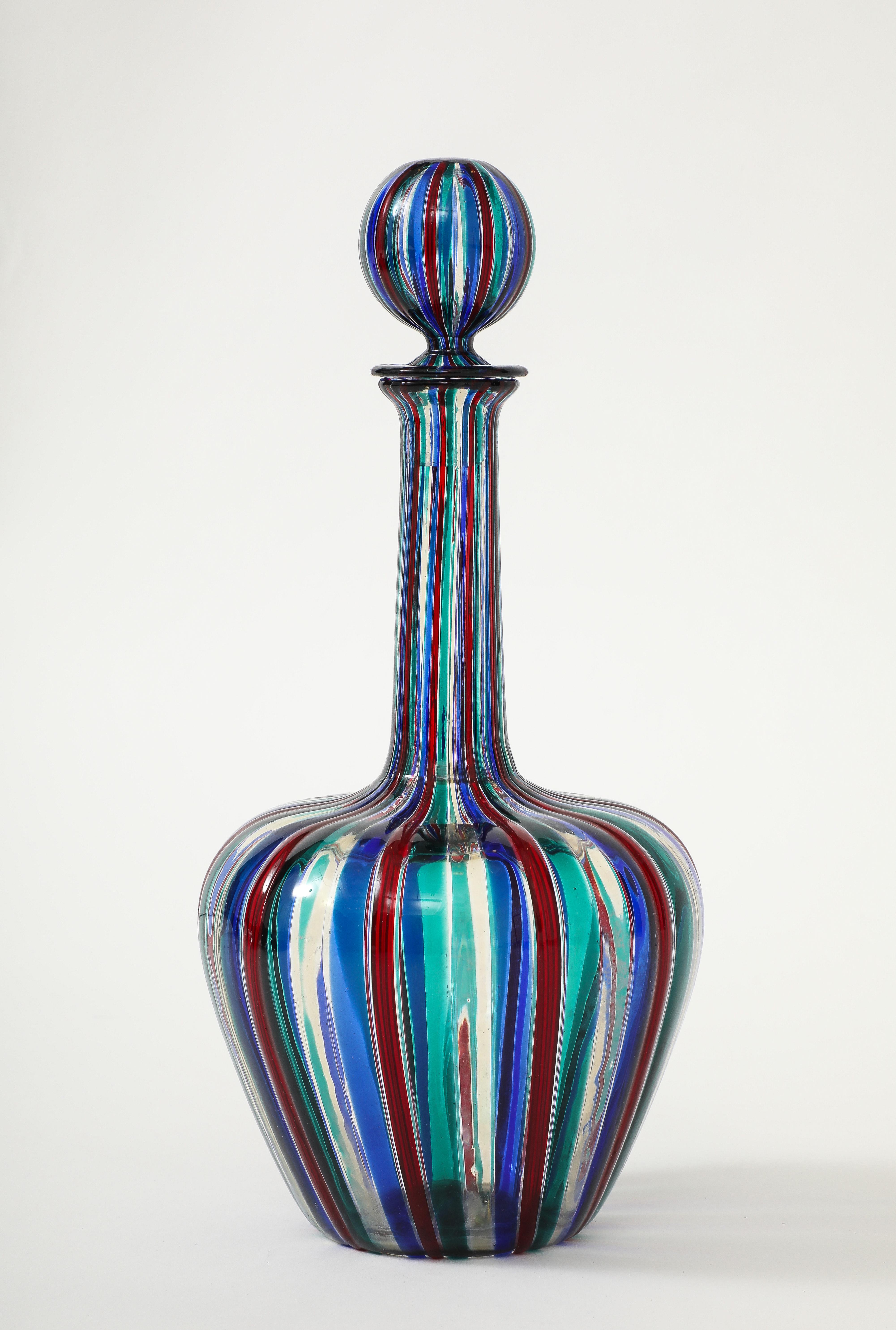 Boîte en verre polychrome attribuée à Gio Ponti pour Venini en vente 4